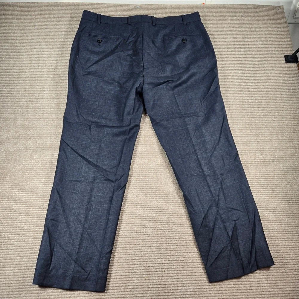 Lauren Ralph Lauren Mens 42R 38x29 Blue Windowpane‎ Check 100% Wool Suit